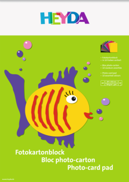 HEYDA Fotokartonblock A3 sortiert